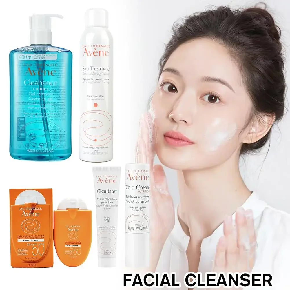 Avene Facial Deep Cleansing Cleanser Removes Face Dirt Whitening Cold Cream SPF 50+ Sunscreen Moisturizing Gel Skin Care