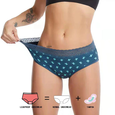 Women's Seamless Physiological Underwear 4-Layer Leak-Proof Menstrual Period Panties Breathable Antibacterial Menstrual Briefs