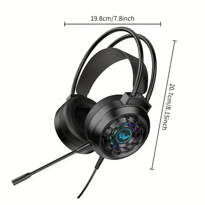 Gaming Headset Wired 7.1 Channel Noise Cancelling Multifunctional Surround Sound Headphone Over-Ear For Computer Laptop USB