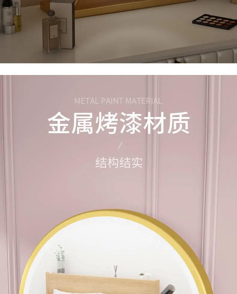 Led makeup home decor decorative mirrors photography aesthetic gold toilet round plastic espejo cosmético mhhzj