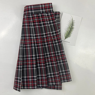 Skirts Summer A-line School Clothes For Women Y2k Skirt With Shorts Plaid Pleated High Waisted Ropa Dama Korean Style Skort