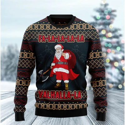 Funny Santa Claus Graphic Ugly Christmas Sweatshirts Autumn Fashion Leisure Y2K Children's Hoodies Men's And Women's Sweatshirts