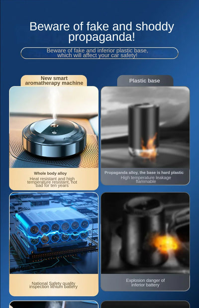 Car Fragrance Diffuser For Home Office Essential Oil Diffuser Car Air Freshener Battery Operated Scent Air Machine Accessories