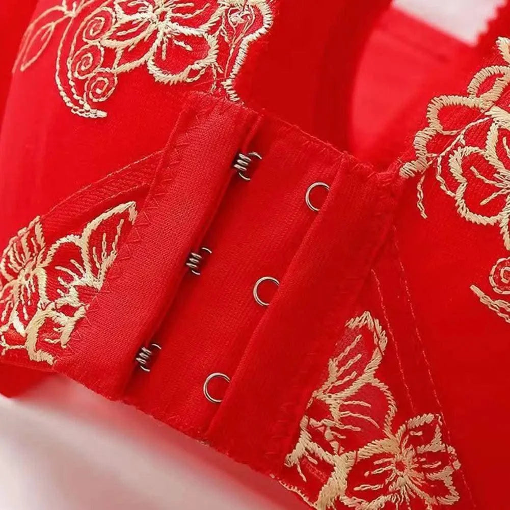 Middle-Aged Elderly Women Bra Lace Jacquard Trim Lightweight Adjustable Supportive Bras for mom