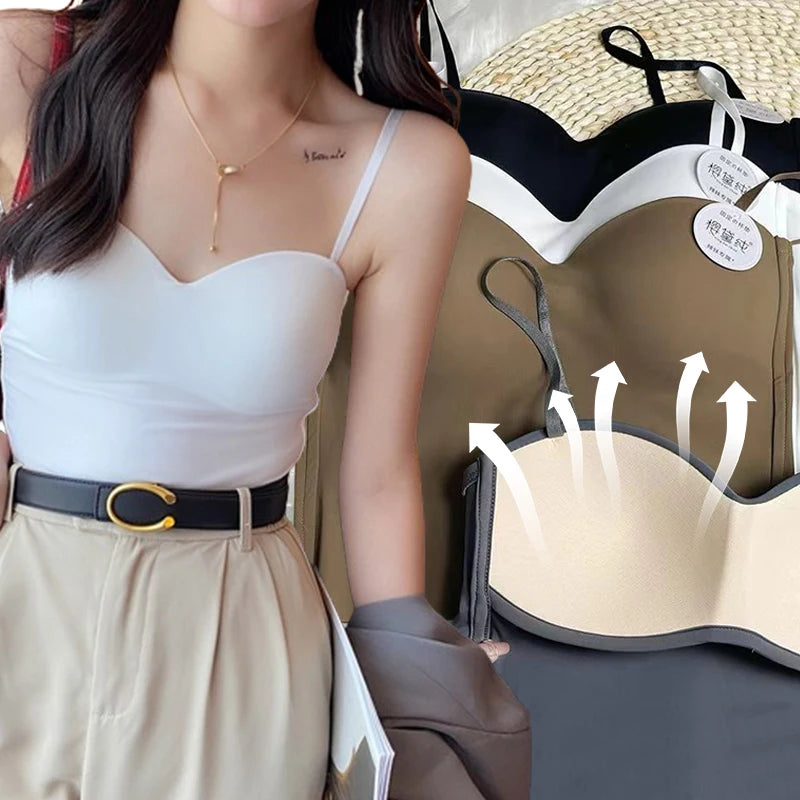 Women Solid Colour Wireless Padded Bra