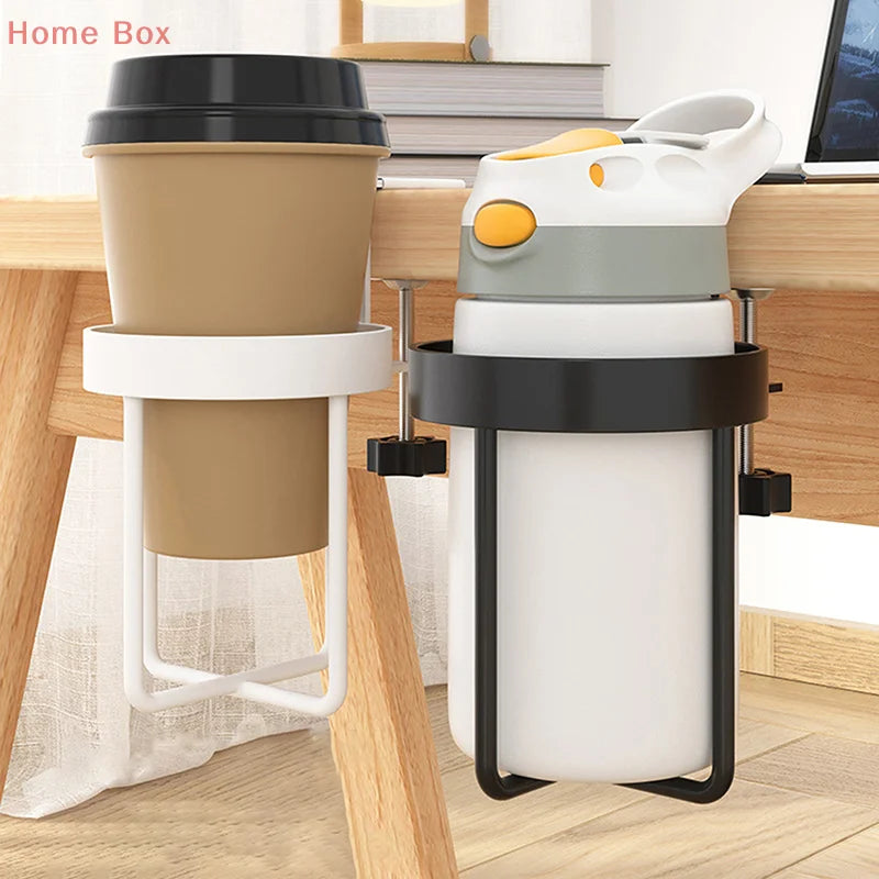 1PC Desk Cup Holder Shelf Universal Fixed Cup Holder For Coffee Mugs Water Bottles Cup Clamp Holder At The Table Storage Rack