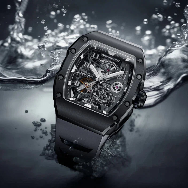 2025 Top Brand Original Automatic Watch for Men High-end Luxury Hollow Out Chronograph Waterproof Mens Mechanical Watches Reloj