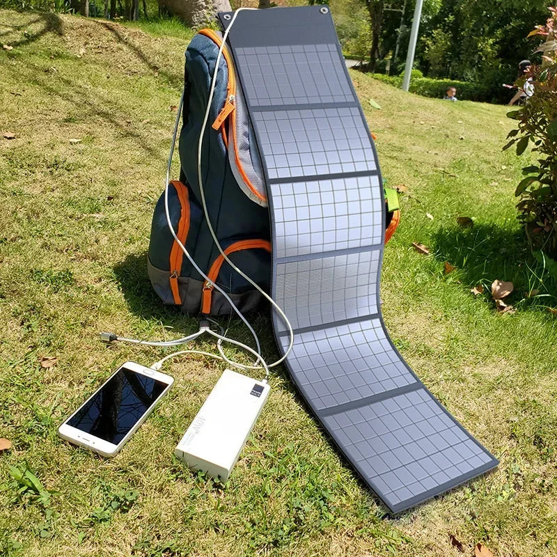 Solar Panel 600W 1000W Portable Folding Bag USB+DC Output Charger Outdoor Power Supply for Home Mobile Phone Power Generator
