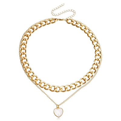 Exaggerated Big Choker Necklace for Women Girl Hiphop Chunky Chain OT Buckle Necklace on the Neck Party Jewelry Gift