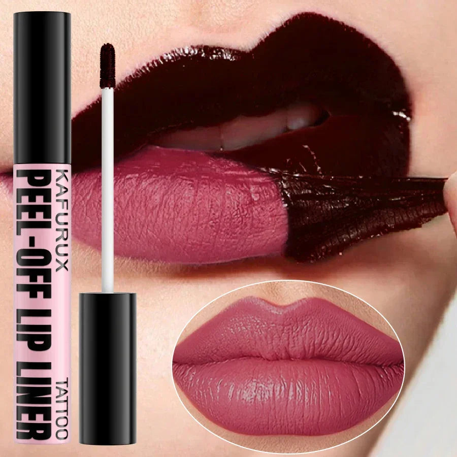 7 Colors Peel Off Lip Stain Reveal Long Lasting Waterproof Pink Lip Tint Transfer Proof Non-stick Cup Natural Makeup Lip Gloss