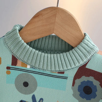 ﻿ Boys' and Girls' Sweaters Thickened Autumn/Winter New Fashionable Children's Knitted Sweaters Girls' and Boys' Tops