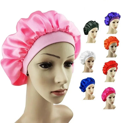 30cm diameter Satin Silk Bonnet, Night Sleep Cap for Curly Hair, Hair Protection Head Cover for Women