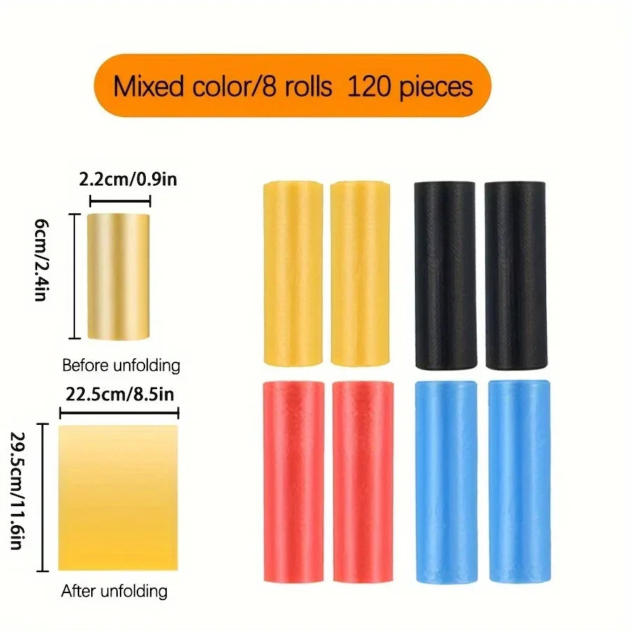 1200pcs Random Color Cartoon Paw Graphic Dog Poop Bags Pet Poop Bags Leak-Proof Dog Waste Bags For Pet Supplies