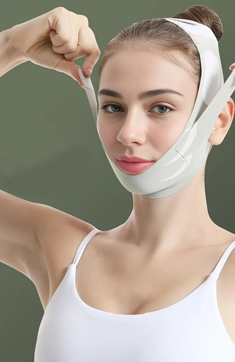 Portable Adjustable Face Tightening Bandage Face Lifting Belt Breathable V Shaped Slimming Bandage Resuable Facial Lifting Strap