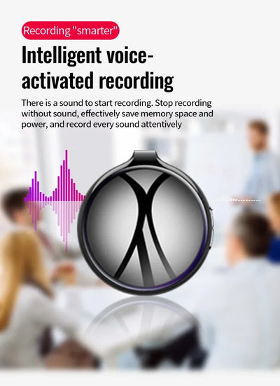 Voice Recorder Activated Recording Micro Dictaphone Digital Audio Smart Recorder MP3 Player Noise Reduction