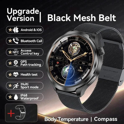 2025 New For HUAWEI High-end Sports Smart Bracelet Men GPS NFC 1.85 AMOLED Screen Compass Waterproof Bluetooth Call Smartwatches