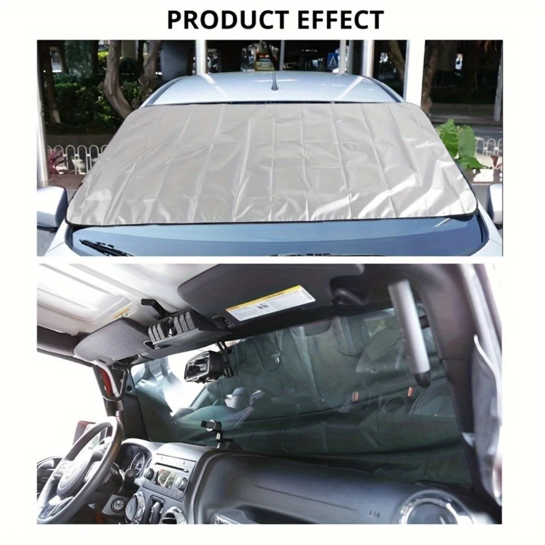 Universal Car Windshield Snow Cover - Frost Ice Rain & Sun Protector for Most Cars & SUVs, 1PC Auto Windscreen Shield