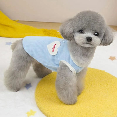 Pet Clothes Dog Vest Summer Breathable Sleeveless Hoodies Blue Purple Clothing Puppy Sweatshirt Tank Top Costume For Small Dogs