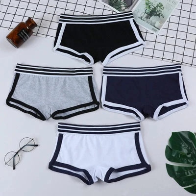 1 piece Women Panties Female Boxer Boyshort Low Waist Sport comfortable and breathable Underwear Ladies Pants Intimate Lingerie - Elanique