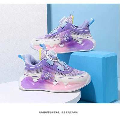 Children's school sports shoes breathable mat mesh casual anti slip easy to wear, suitable for boys and girls aged 5-10 years ol