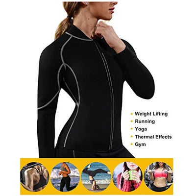 Hot Sauna Suit Sauna Sweat Pants Hot Thermal Sweating Shapers Women Weight Loss Fat Burning Corset Body Shaper Slimming Coats