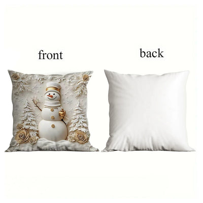 Plush Throw Pillow Covers Xmas Decorative Cushion Covers Ultra Soft Cozy Winter Holiday Warm Pillowcase For Christmas Decoration