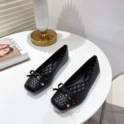 Elegant Ballet flats Women Shoes  Black Blue Plus Size 41 D061