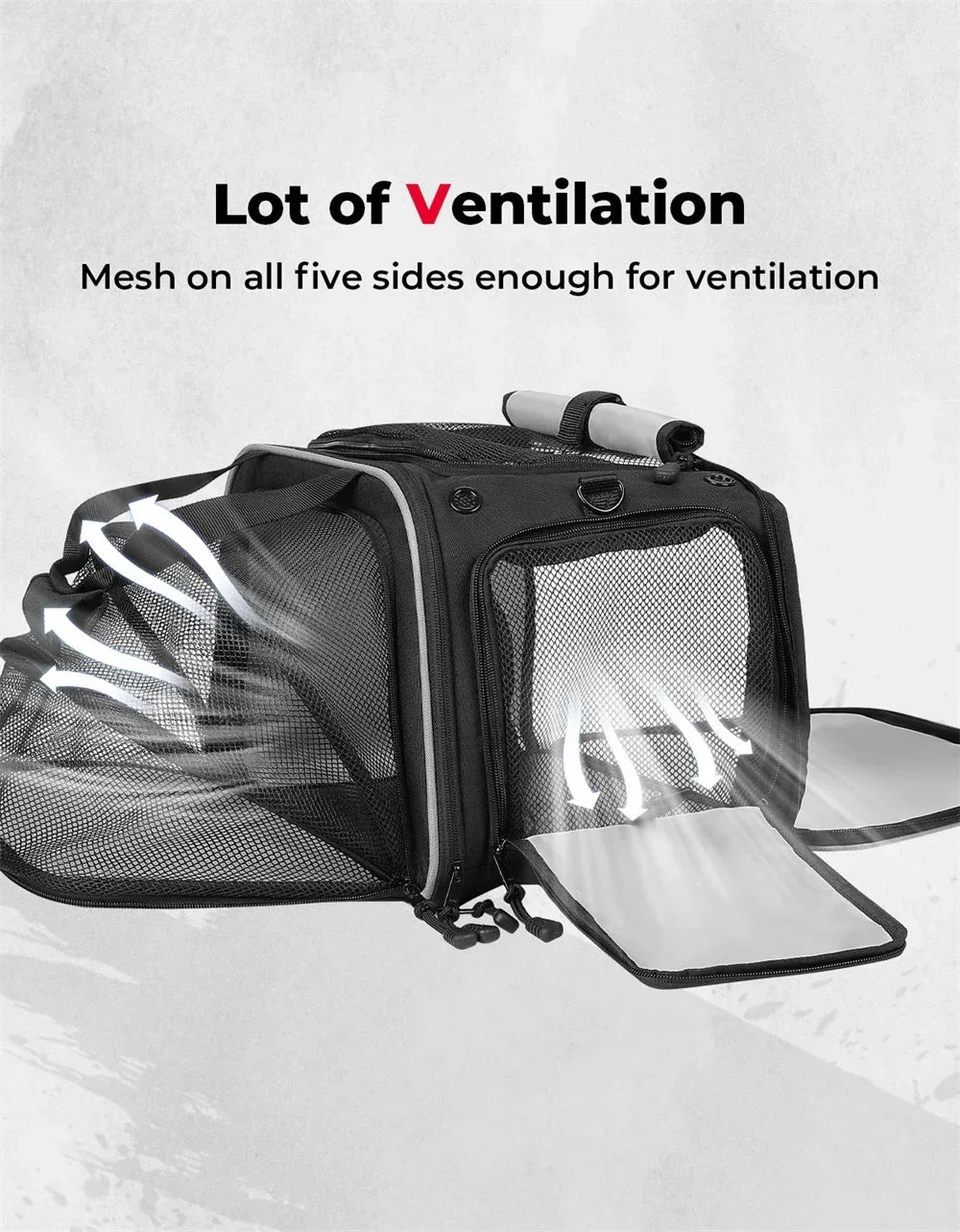 Motorcycle Pet Carrier Bag Cat Dog Pet Carrier Airline Approved Portable Cat Dog Travel Carrier For Luggage Rack Passenger Seat