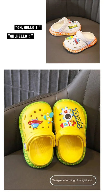 Anti-Skid Cartoon DIY Design Hole Soft Shoes | Baby | Kids Sandals | Children's Shoes | Slippers | Sandy Beach Slip-On Shoes For Toddlers