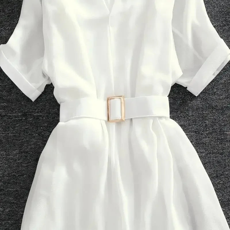 Women's Dress Sundress Clothing Female Dresses 2024 Slip Mini Short White Silk Satin Chiffon Loose Xxl Chic and Elegant Pretty X