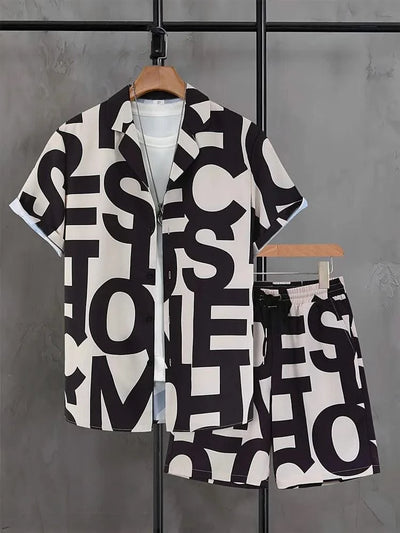 Beach Shorts Two Piece Set Men