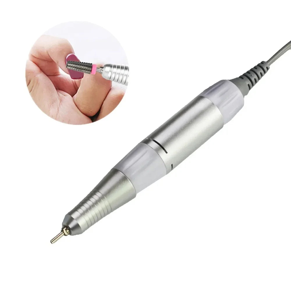 Professional Electric Nail Drill Handle 35000RPM Nail Art Drill Handpiece File Polish Grind Machine Manicure Drill Accessory