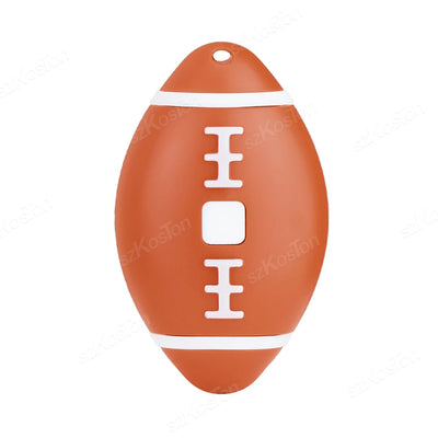 Brown football stress ball with Smart iTag anti-lost tracker
