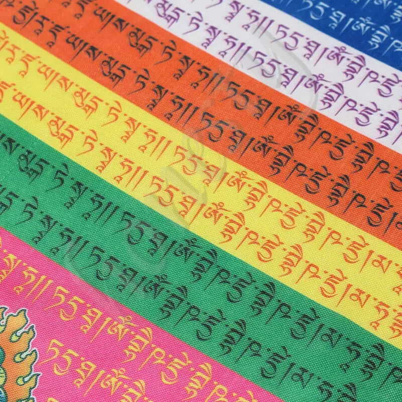 Tibetan Wind Horse Flag Buddhist Pray Prayer Flag For Buddhism Medicine Satin