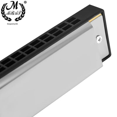 24 Holes Harmonica Key of C Professional Tremolo Mouth Organ With Case For Adults Professionals and Students Harmonica