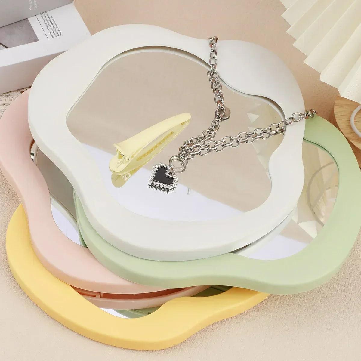 Makeup mirror room decoration desk accessorie bedroom decorative mirrors tabletop home aesthetic decor