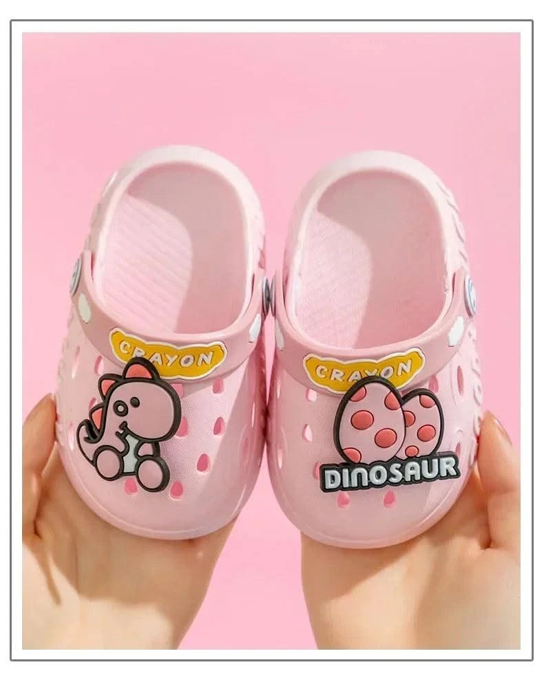 Child Kawaii Blue Cartoon Clogs Shoes Summer Kids Lovely Dinosaur Outdoor Cute Boys Sandal Light Breathable Casual Garden Shoes