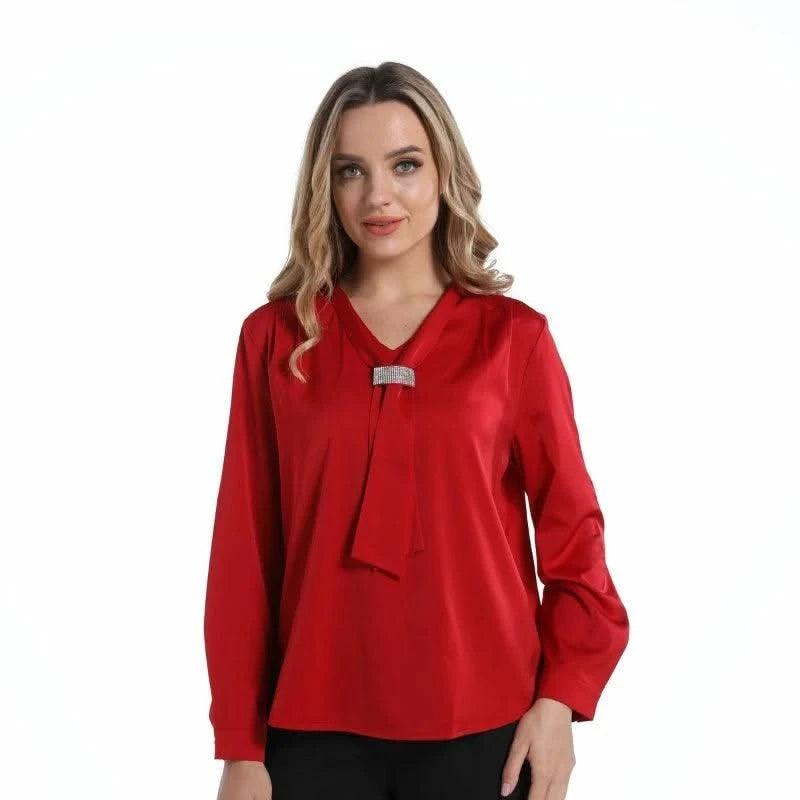Women's Red Ribbon Top