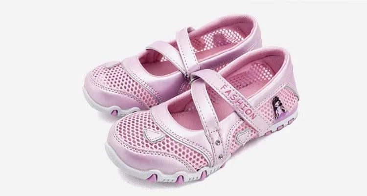 Cartoon Princess Non-slip Children Flat Shoes | Girls Summer Fashion | High Quality Mesh Sandals Kids