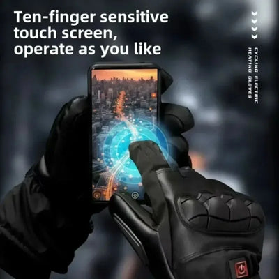 Heated Motorcycle Gloves Cycling Winter Glove Man Bicycle Supplies Thick Protective Gloves Electric Gloves With Heating Function
