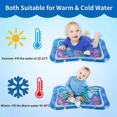 Inflatable Tummy Time Baby Play Mat Infants Water Cushion Early Education Interactive Baby Toys For Toddlers Sensory Development