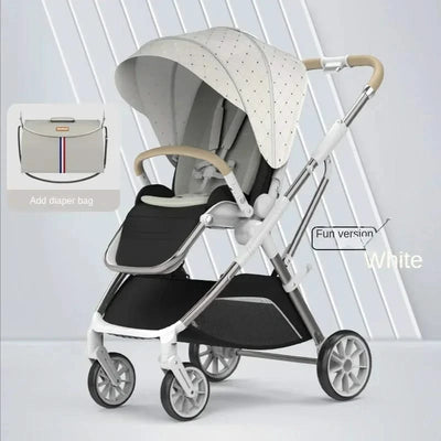 Portable High-view Baby Stroller Two-way Portable Baby Stroller Foldable Children's Four-wheel Baby Stroller 0-3 Years Old