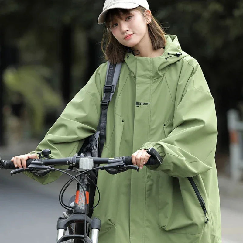 New Waterproof Hiking Jacket Women Windproof Sports Coat Hooded Windbreaker Jackets Men Outdoor Ride Climbing Running Jacket