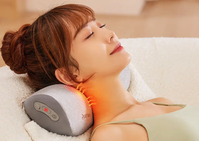 Multi Functional Smart Cervical Stretching Hot Compress Pillow for Neck Protection Kneading & Massage Pillow for Neck & Waist
