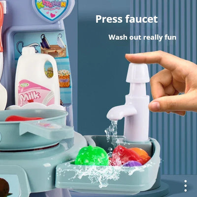 Simulated Kitchen Toys Kitchenware Lighting and Sounds Cooking Game Set Children Fun Educational Toy Educational Toys Boys Girls