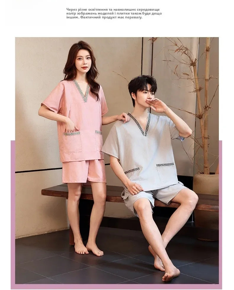 Couple's Beau Sauna Suit Soft Cotton  Silk Men's Women's Bathing Costume St Room Towel Polyester Fiber Home Textile