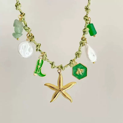 Handmade Scarf Choker Necklace for Women Girls New Fashion Fish Baroque Pearl Pendant Necklace Bohemian Vacation Necklace Gifts