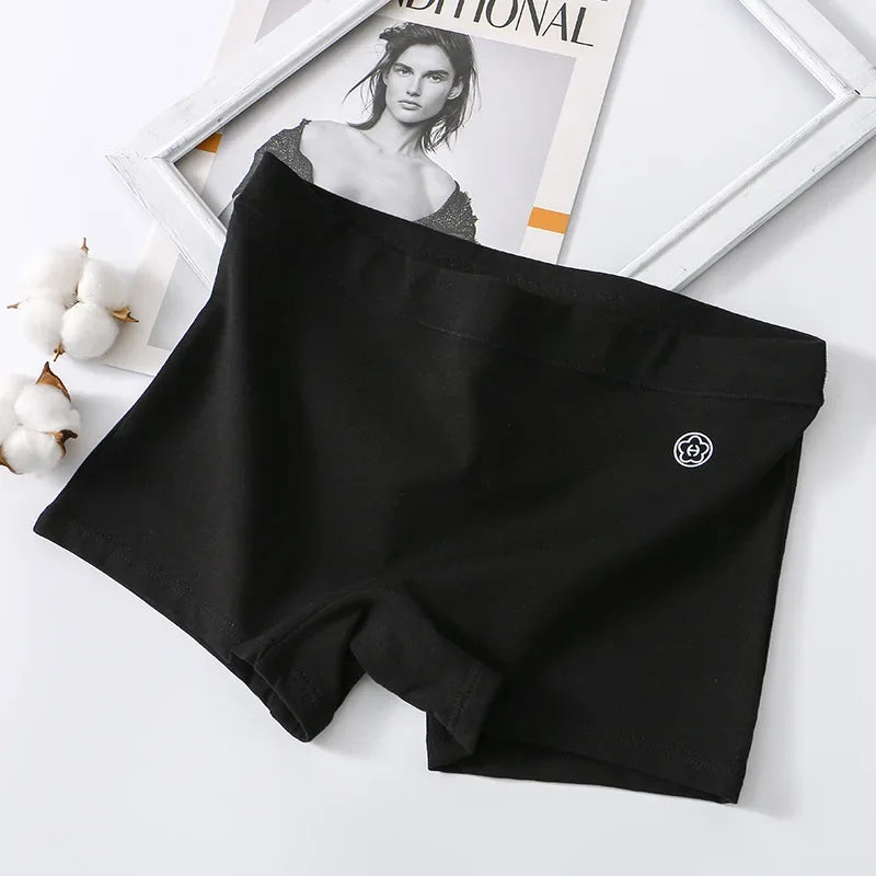 Women Boxers Underwear Cotton Breathable Ladies Safety Short Pants Female Seamless Underpants Solid Cozy Boyshorts Sexy Lingerie