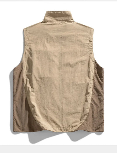 Men's vest for spring and summer new outerwear for camping hiking outdoor charging fashionable trend simple and high-end vest