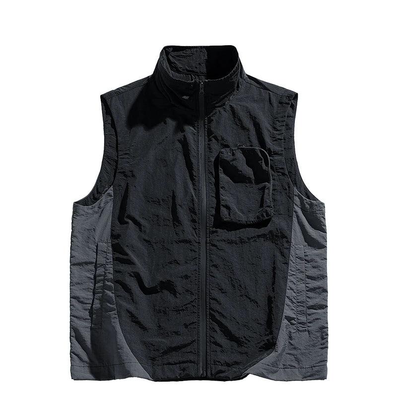Men's vest for spring and summer new outerwear for camping hiking outdoor charging fashionable trend simple and high-end vest